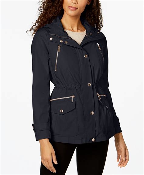 michael michael kors hooded zip pocket anorak|michael kors anorak silhouette.